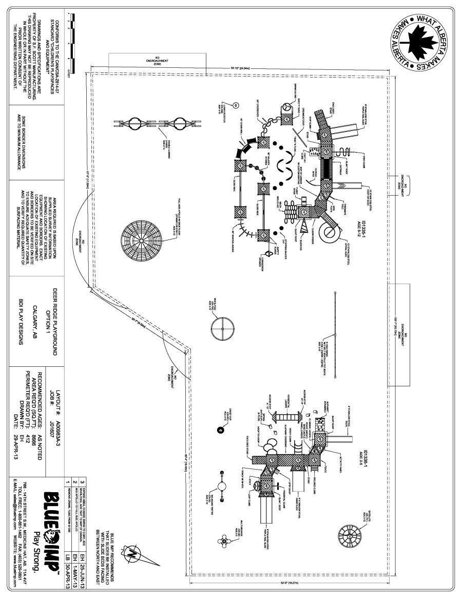 Yellow Slide Park Playscape Footprint  (2)