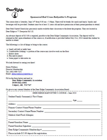 BabysittersCourse-Registration